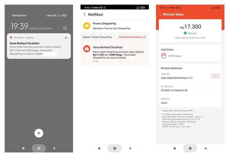 WAPay Withdraw SHOPEE