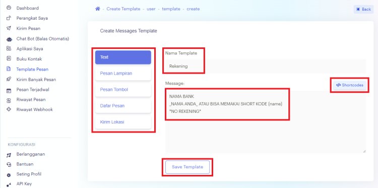 BOIT WANotif - Cara Membuat Pesan Template