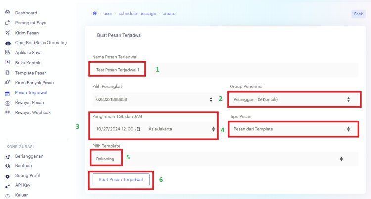 BOIT WANotif - Kirim Pesan Terjadwal